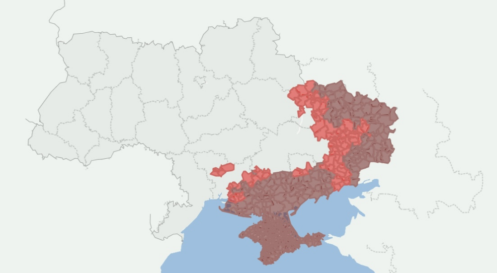 Які громади відносяться до зон бойових дій, ТОТ та оточених – тепер можна бачити в режимі реального часу: запрацювала цифрова платформа