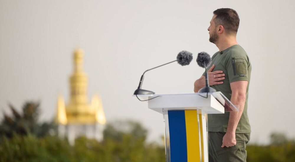 Президент узяв участь в урочистому заході з нагоди Дня Державного прапора України