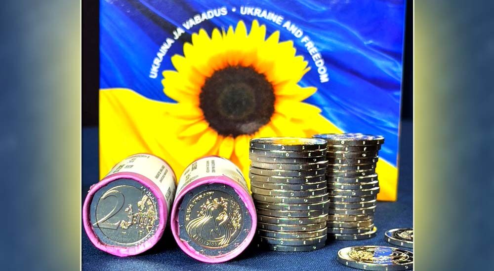 В Естонії випустили монету з написом «Слава Україні»