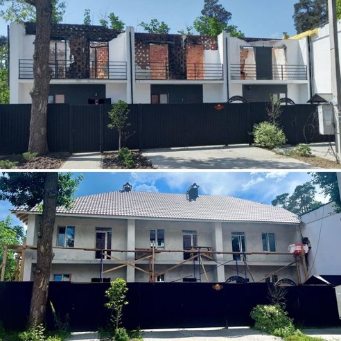 На Київщині відбудували знищений окупантами таунхаус