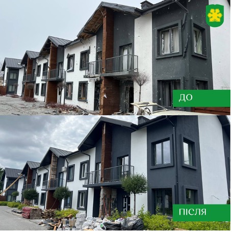 У Бучі відновили таунхауси, що були пошкоджені під час окупації