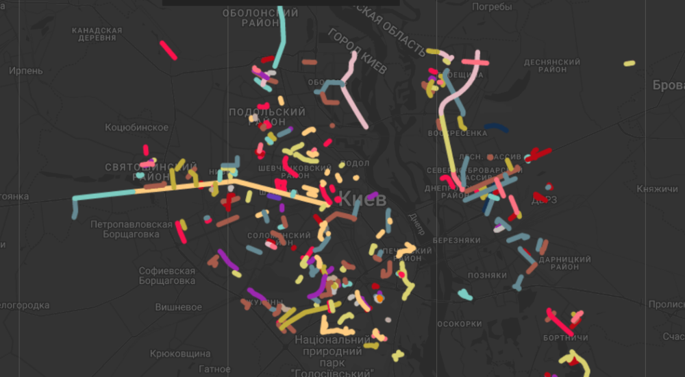 У Києві створили мапу з перейменованими вулицями та їхніми історіями