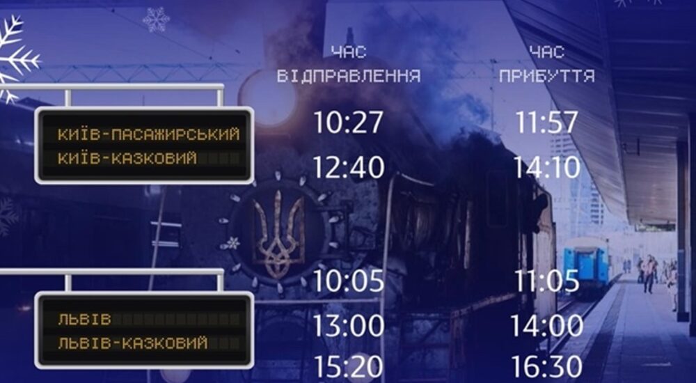 Укрзалізниця запускає різдвяний ретро-потяг на паровозній тязі