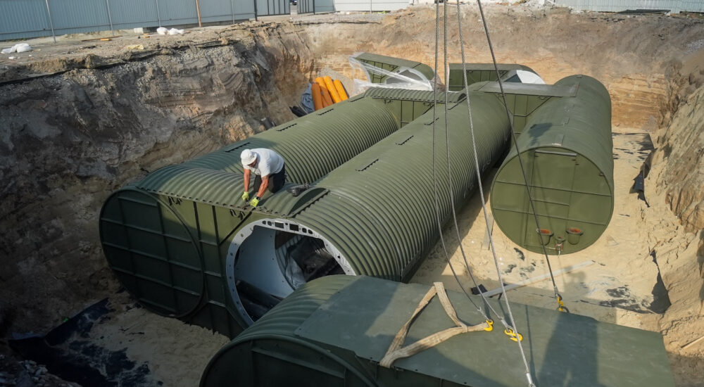 У Бородянці встановили перше модульне підземне укриття 