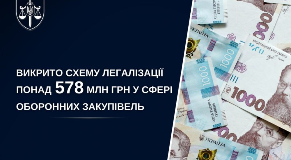 Понад 578 млн грн оборонних коштів намагалися «відмити» через фіктивні компанії